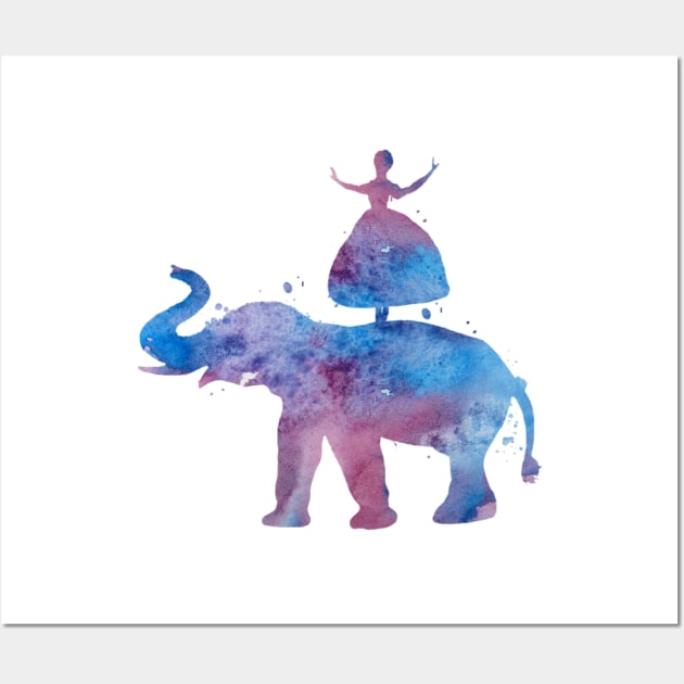 Elephant and ballerina Wall Art by TheJollyMarten